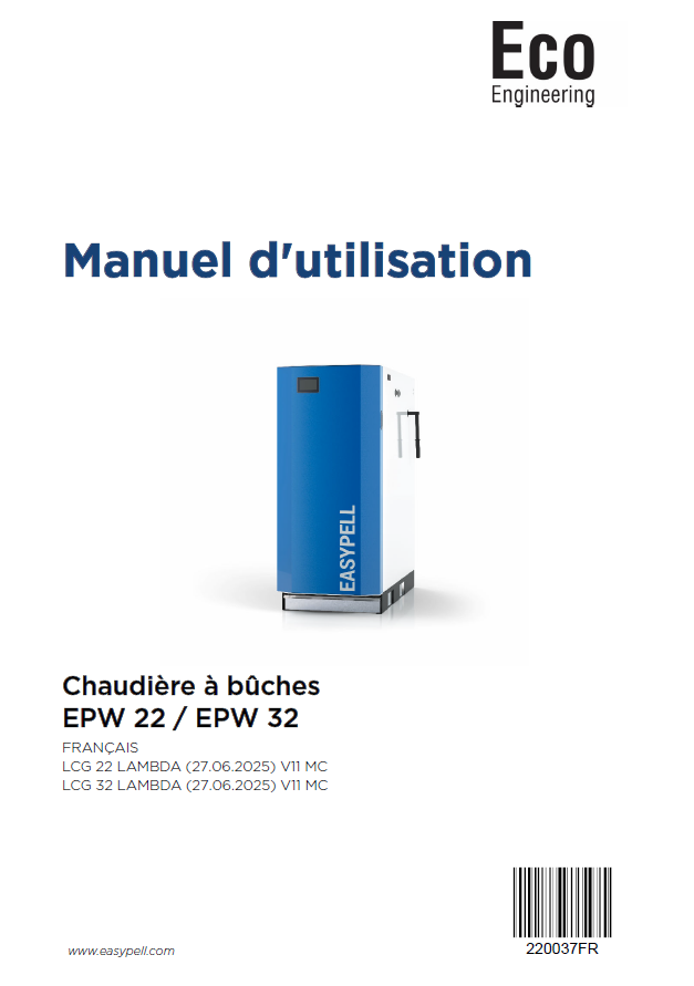 Manuel d'utilisation chaudière Easypell bûche